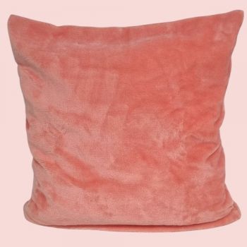 Super Zachte Fleece Kussen Hoes 40 x 40cm - Kleur: Zalm