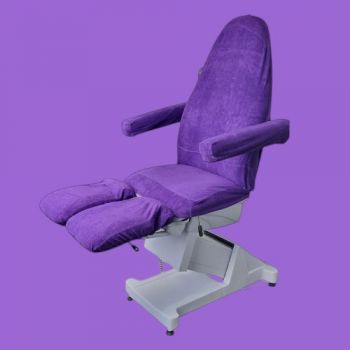 Pedicurebehandelstoelhoes - Pedicure Stoelhoes - Stoelhoes Badstof Pedicure - Kleur: Paars