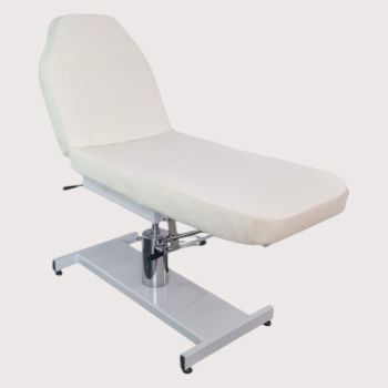 Behandelstoelhoes Velours - Universele Behandelstoelhoes Velours - Hoes voor behandelstoel Velours - Kleur: Crème-Wit