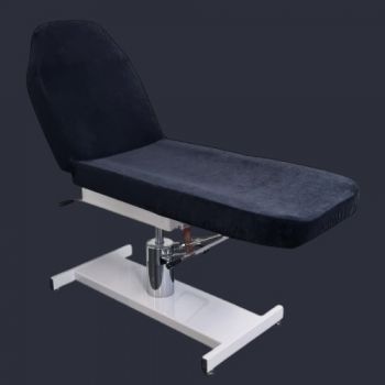 Behandelstoelhoes Velours - Universele Behandelstoelhoes Velours - Hoes voor behandelstoel Velours - Kleur: Zwart