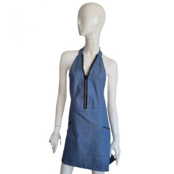 Denim schort diamant