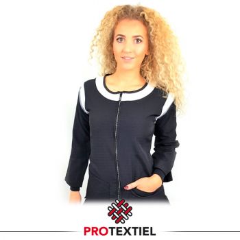 Tuniek Fleur zwart met wit en grijs