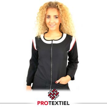 Tuniek Fleur zwart met wit en rood